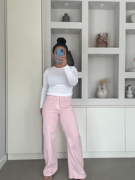 Soft pink jeans