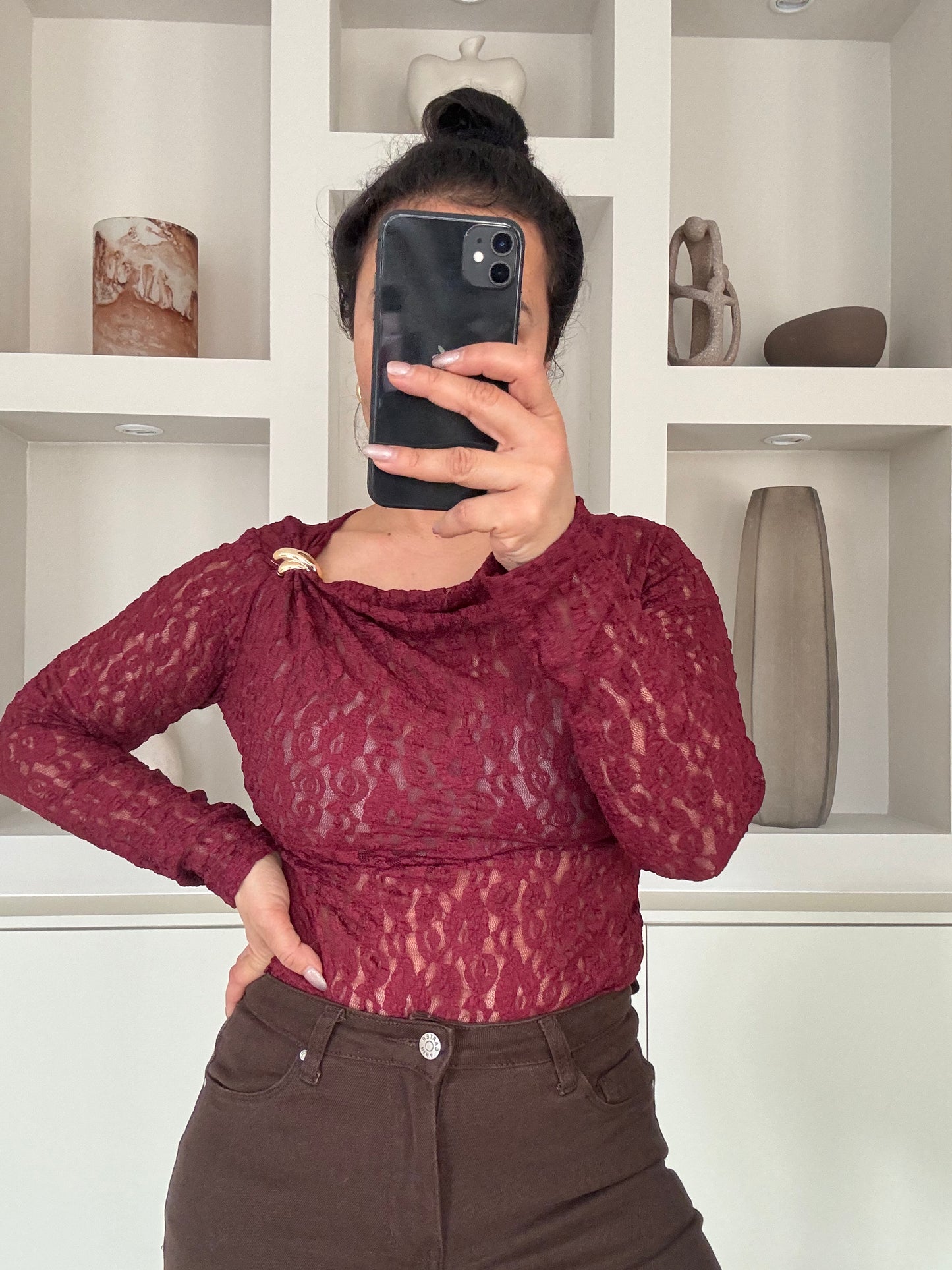 Liva lace body bordeaux