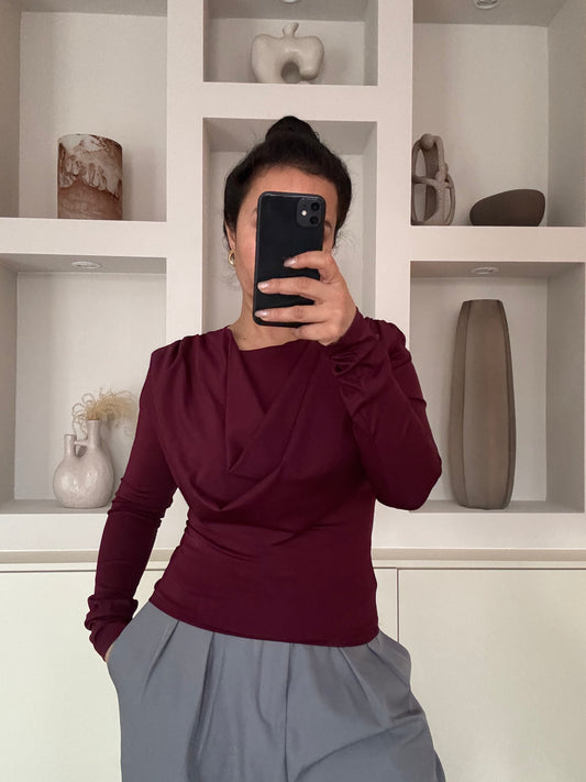 Evi top bordeaux