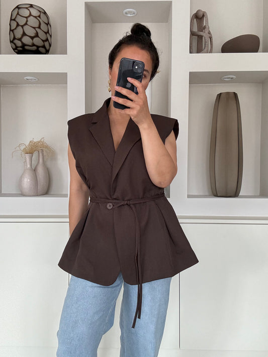 Elize Blazer – Espresso Brown