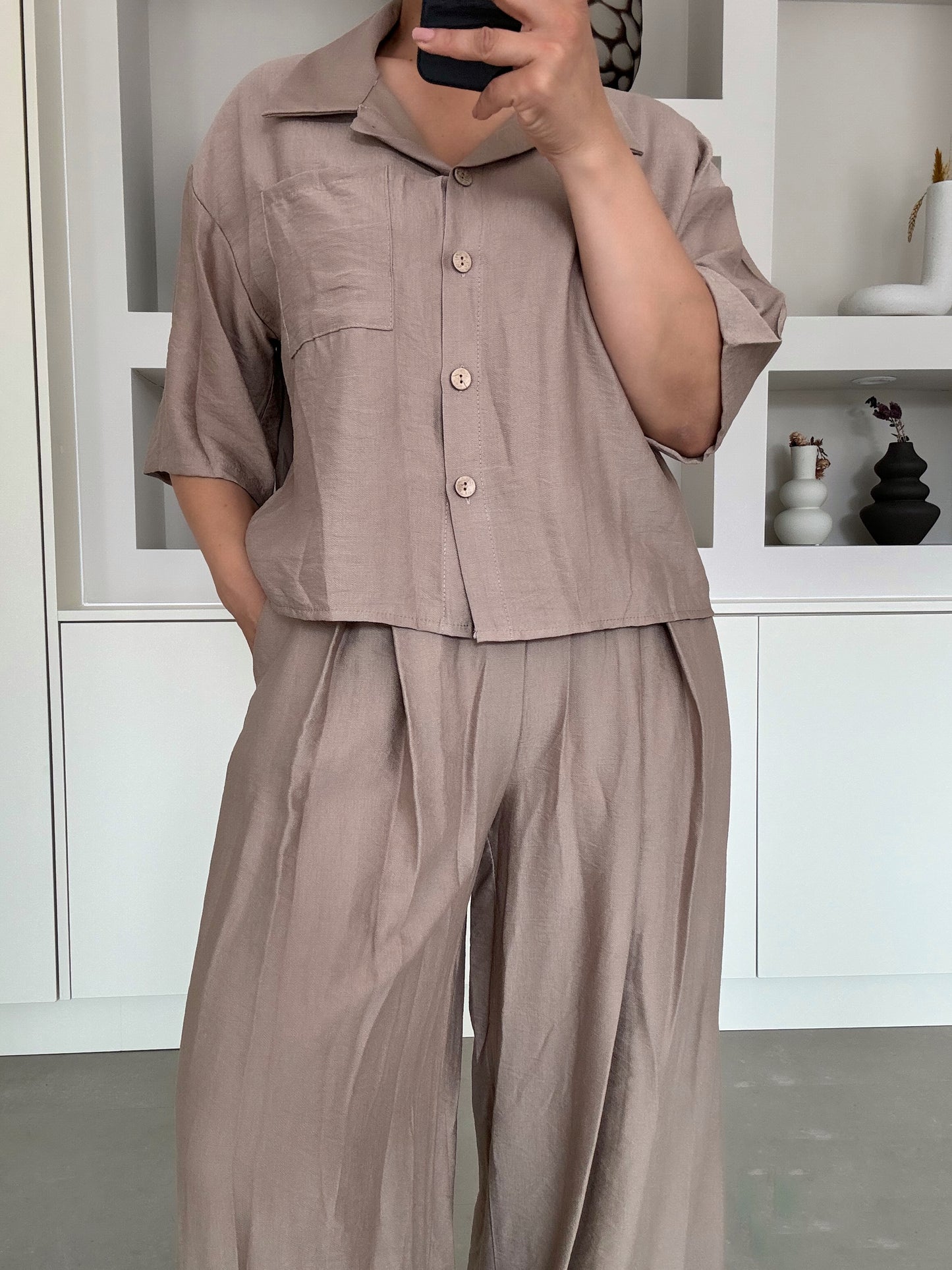 Liva wide set – soft taupe
