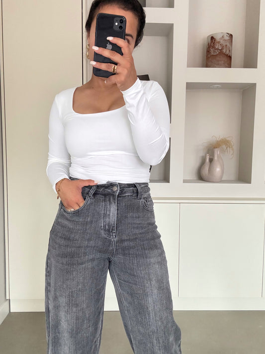 Balloon Jeans – Gewassen Grijs