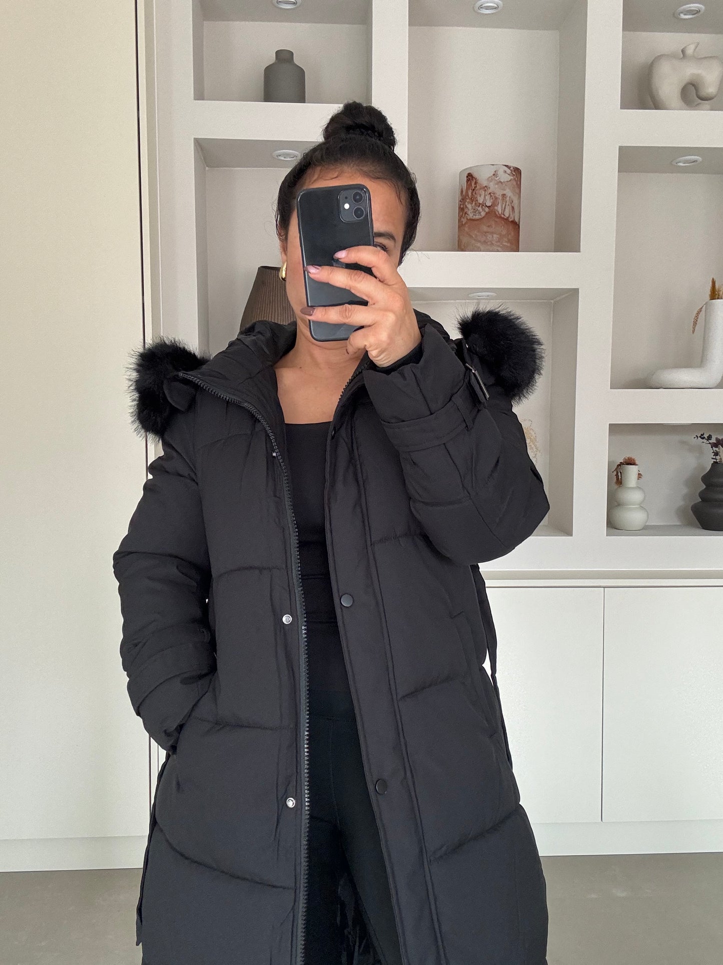 Puffer Coat – Zwart