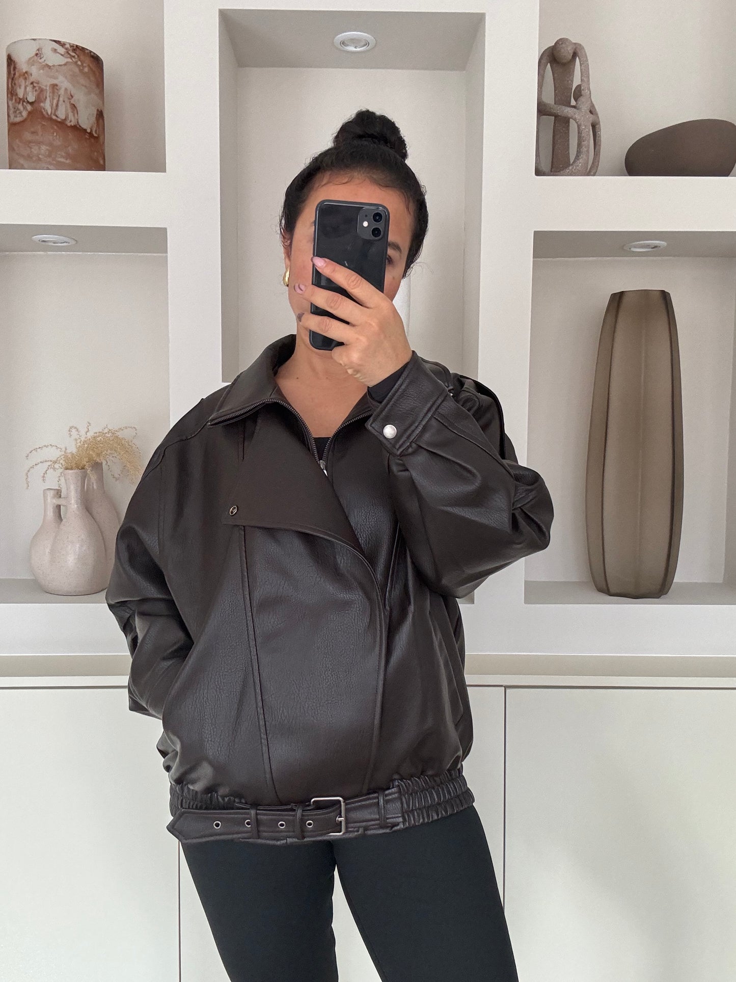 Milano Leather Jacket- bruin