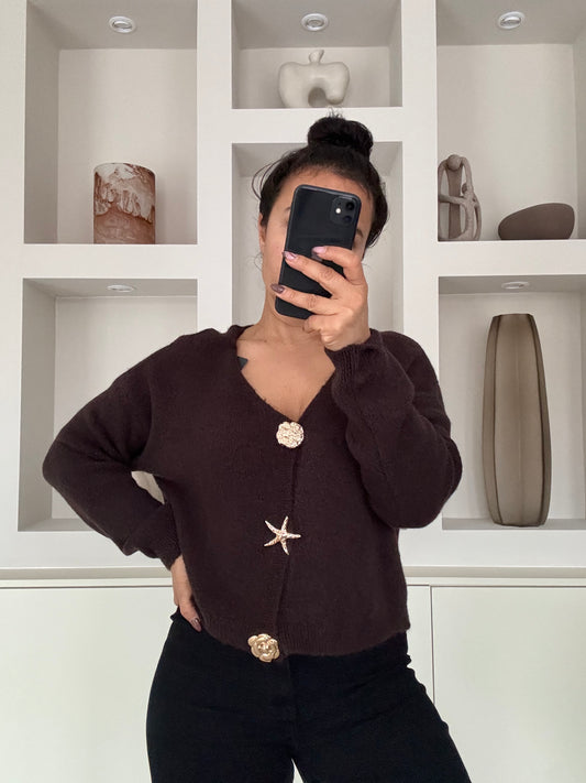 Celina Knit Top - mocha