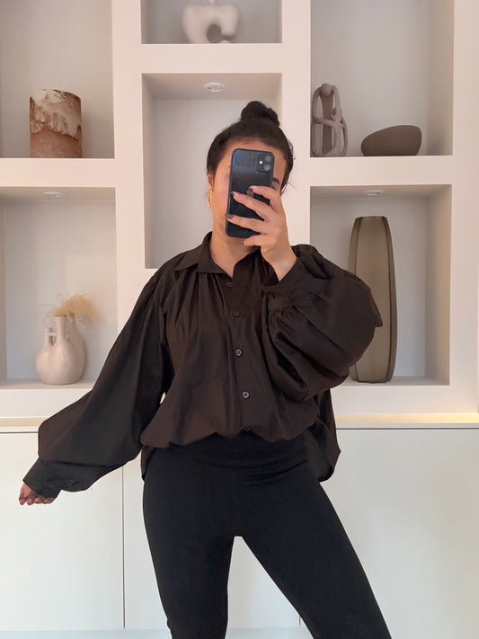 Balloon blouse - Brown