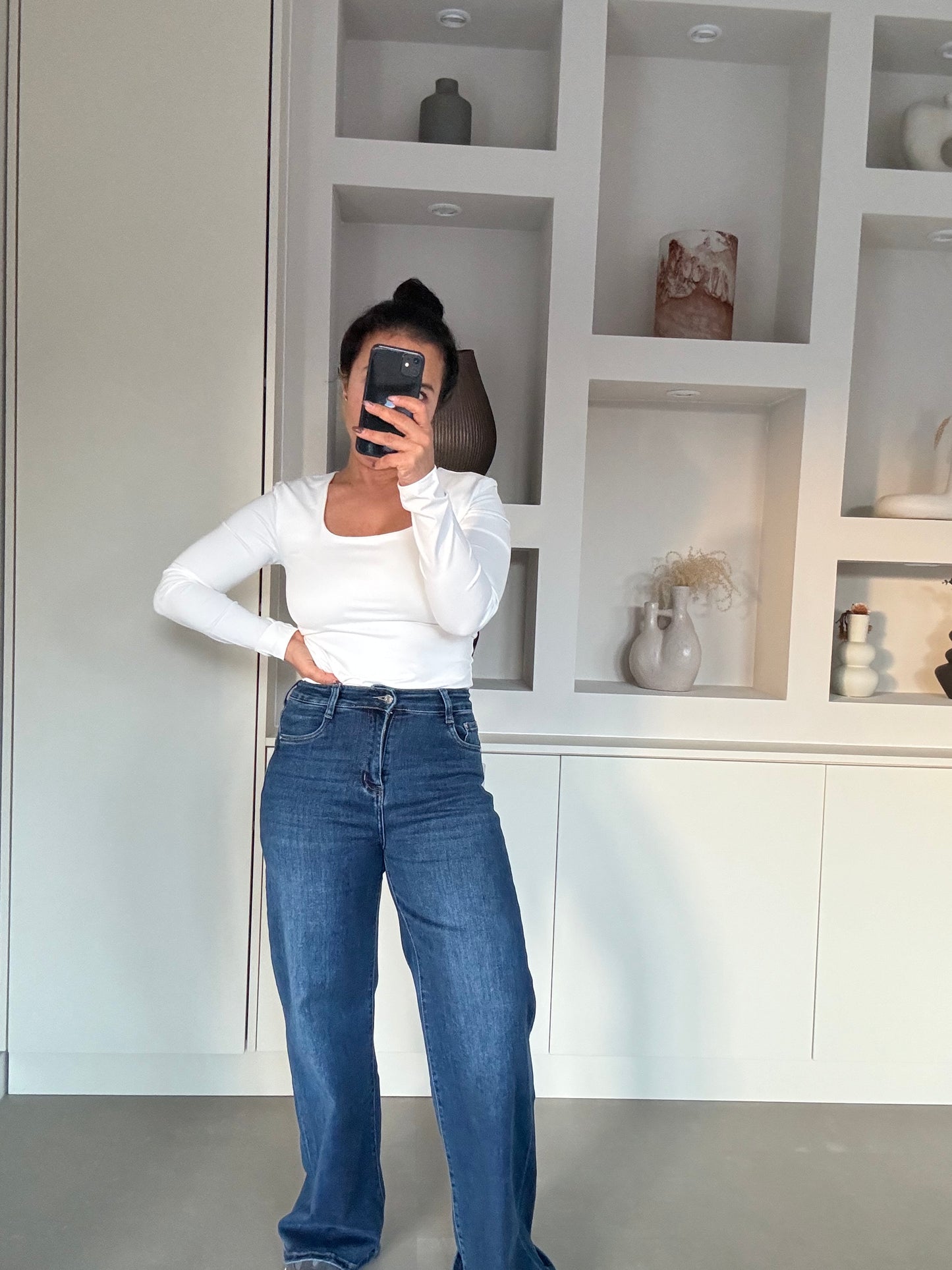 Wide Leg Denim – Classic Blue