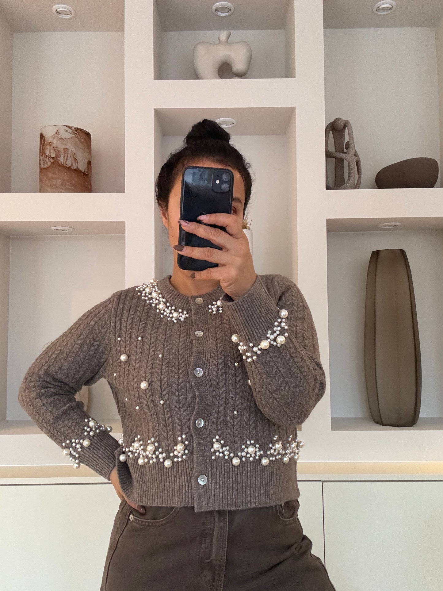 Pearl Cardigan - champagne