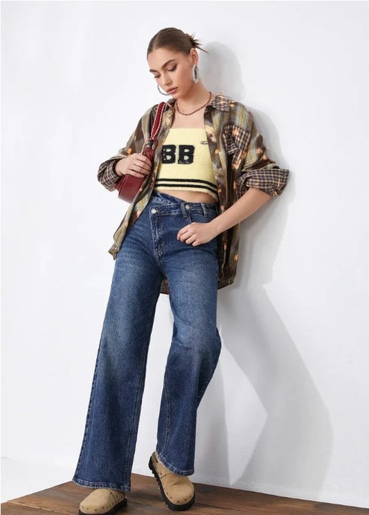 Wide leg jeans- petite